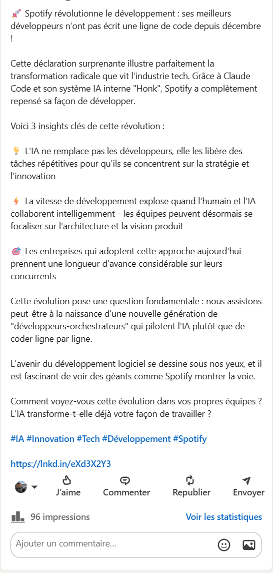 Auto-Post LinkedIn IA - Analyse par secteur