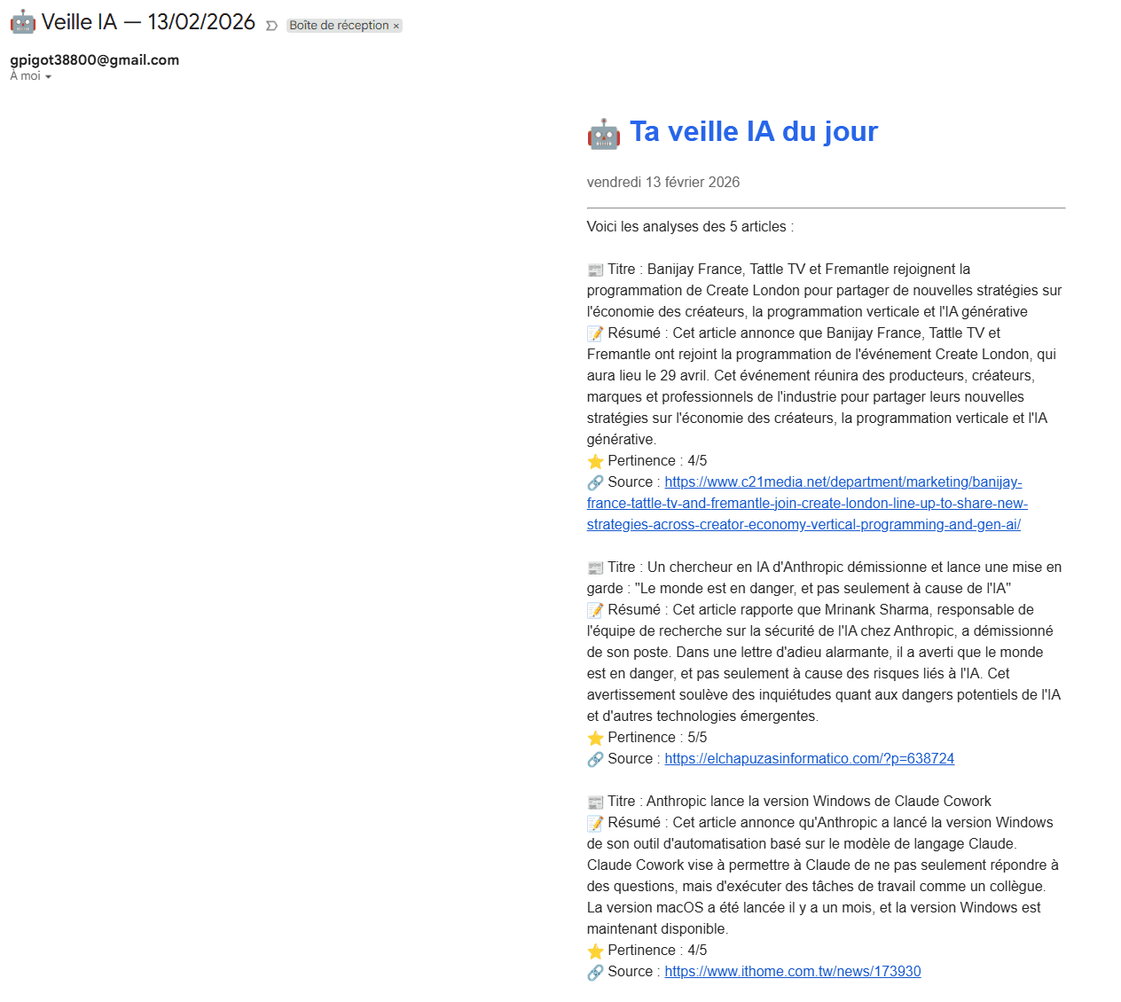 Agent IA de Veille Technologique - Analyse par secteur